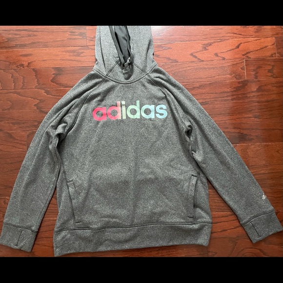 adidas Tops - Adidas grey women’s hoodie sweatshirt